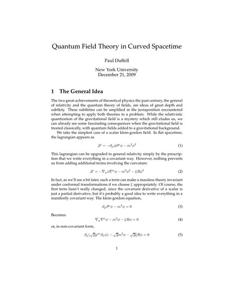 PDF Quantum Field Theory In Curved Spacetime