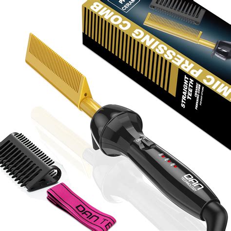 Amazon Mini Pink Hot Comb Degree Dual Voltage Electric Pressing Comb For Black Hair