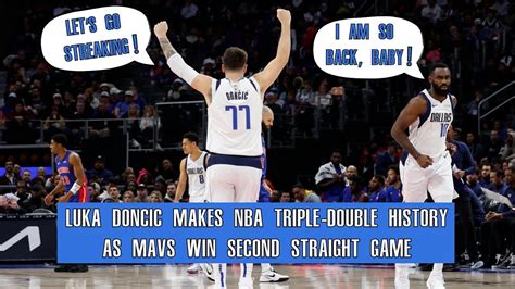 Luka Doncic Makes NBA Triple Double History As Mavs Win Second Straight