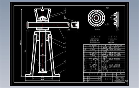 螺旋千斤顶说明书装配图autocad模型图纸免费下载 懒石网