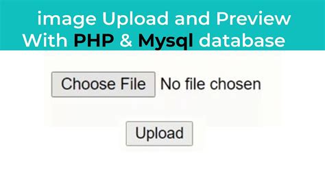 How To Upload Image To MySQL Database And Display It Using Php YouTube