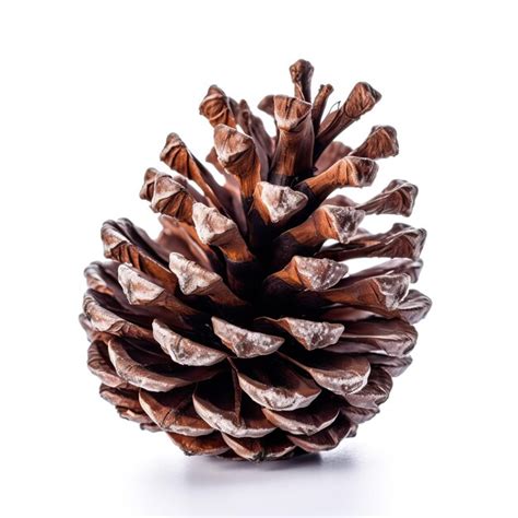 Premium Photo Pinecone Isolated On White Background Generative Ai