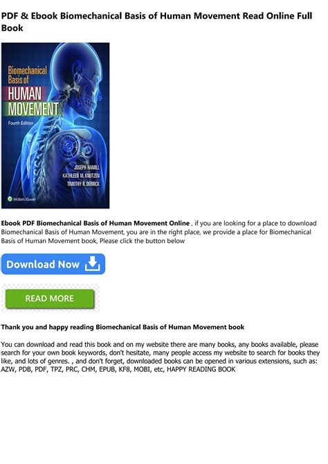 Read Pdf Books Biomechanical Basis Of Human Movement Full Pages By