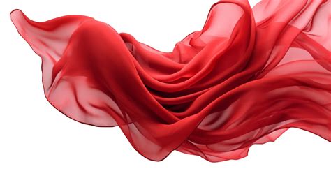 Red Flying Fabric 3d Wave Cloth 24732947 PNG