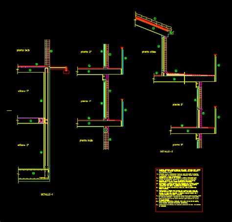 Sezione Costruttiva Di Facciata In Autocad Libreria Cad