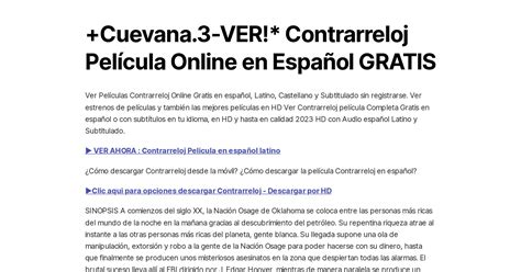 Cuevana Ver Contrarreloj Pel Cula Online En Espa Ol Gratis