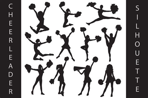 Cheerleader Woman Sport Silhouette Graphic By Davector Creative Fabrica