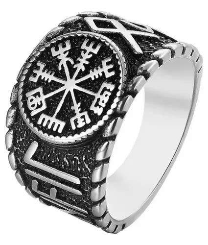 Anillo Vikingo Vegvísir Acero Inoxidable Cuotas sin interés