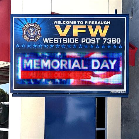 Civic Sign For Vfw Westside Post 7380 Fresno Ca