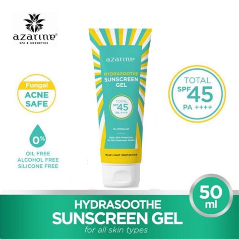 Jual AZARINE Hydrasoothe Sunscreen Gel SPF 45 PA 50ml Shopee