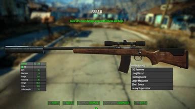 Unique Weapon Enhancements Reba And Reba II At Fallout 4 Nexus Mods