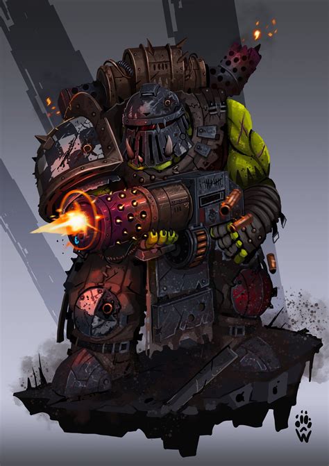 Wolfdawg Art On Twitter Eresy Era Space Ork Warhammer40k Fanart Conceptart Warhammer