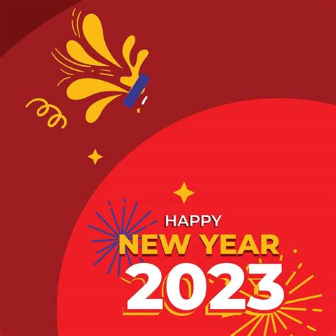 Happy New Year 2023 Number Design For Greeting Cards Make Your New