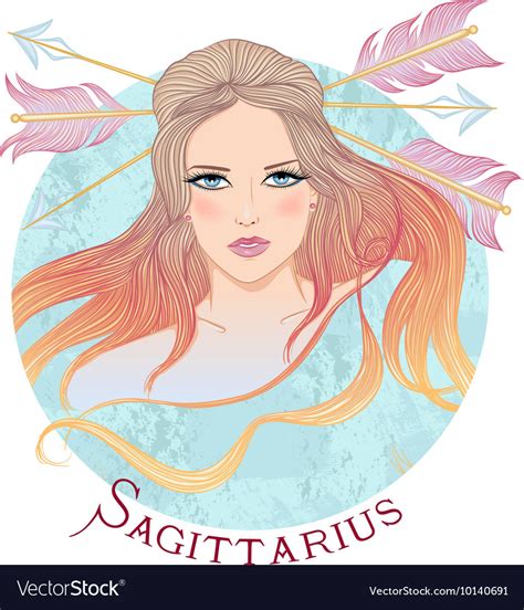 Astrological Sign Of Sagittarius As Beautiful Girl