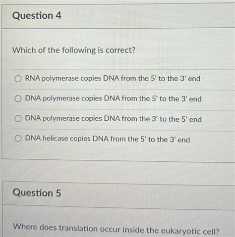 [ANSWERED] Question 4 Which of the following is correct RNA polymerase ... 