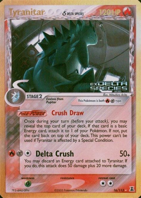 Tyranitar 2005 EX Delta Species 016 113 Reverse Holo Price Guide