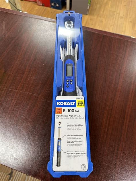 Kobalt 2884762 5 100 Ft Lb 3 8 Digital Torque Angle Wrench New 99198817316 Ebay