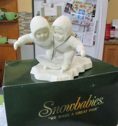 Snowbaby Figurine Frosty Trees Vintage Snowbabies Dept Christmas