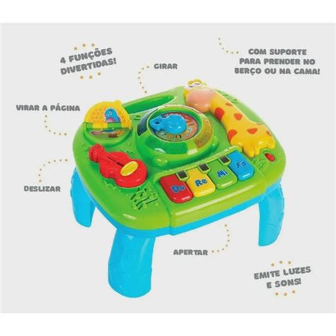 Mesa De Atividades Infantil Beb S Educativo Musica Unik No Shoptime