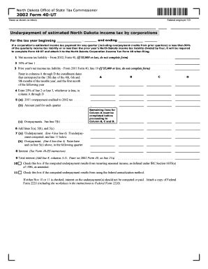 Fillable Online Nd Form Ut State Of North Dakota Nd Fax