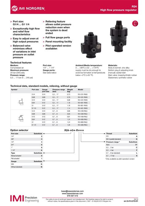 REGULADOR NORGREN R24 By Base Sistemas Issuu