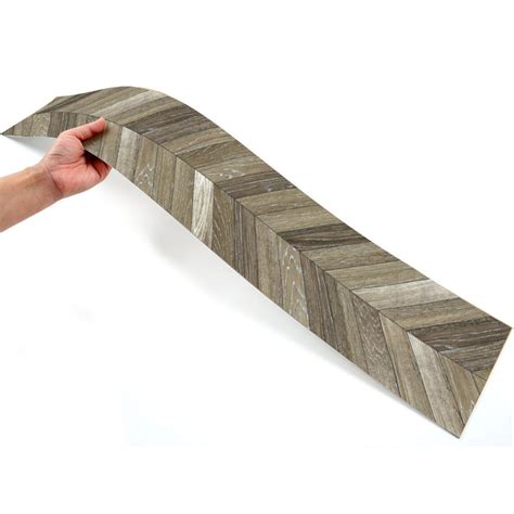 Funlife Dark Chevron Wood Grain Peel And Stick Floor Tile Etsy