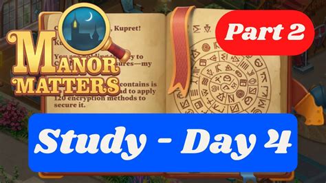 Manor Matters Study Day Part Completed Youtube