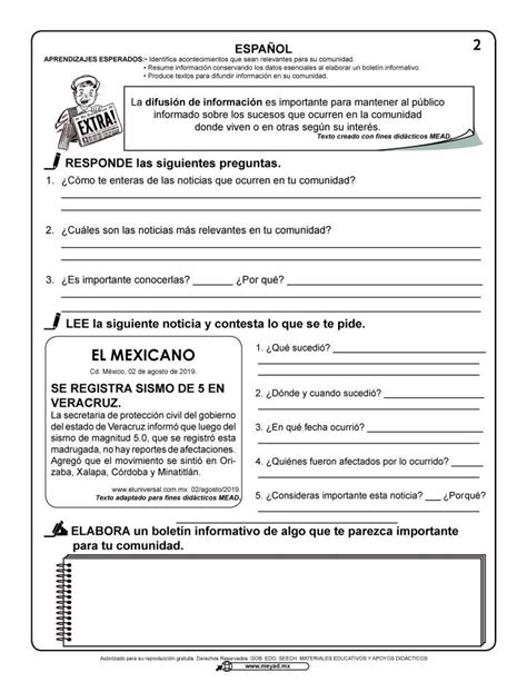 Material DidÁctico De Apoyo Bloque 2 Enero Febrero 4º 5º Y 6º Grado Imagenes Educativas