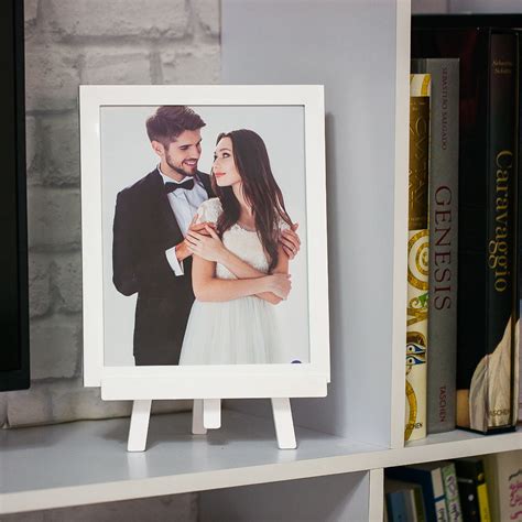 Price & buying 25 × 20 white photo frame with stand ::: کافه کادو | Arkarno wholesale online market