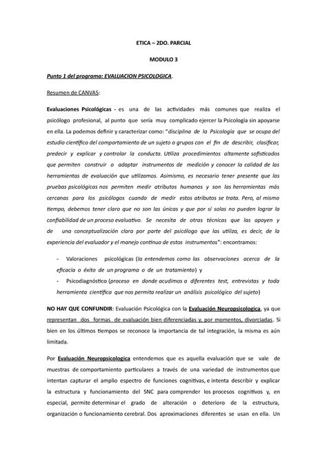 Etica Resumen Completo Parcial Tica Y Deontolog A Profesional