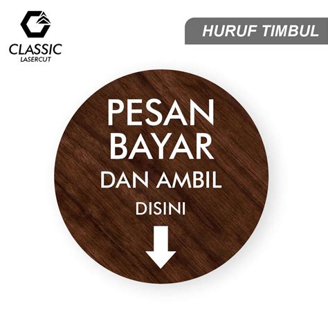 Jual Sign Board Pesan Dan Ambil Disini Penanda Pesan Dam Ambil Disini