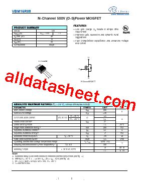 VBM15R08 V01 Datasheet PDF VBsemi Electronics Co Ltd