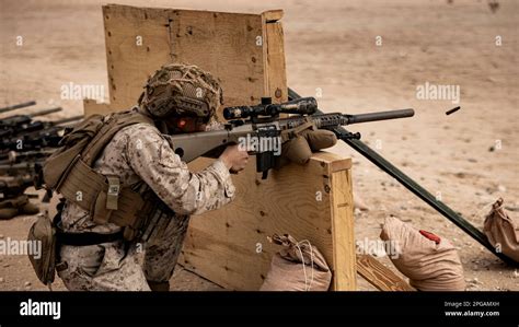 A U S Marine With 2nd Battalion 7th Marine Regiment 1st Marine Division Engages Multiple