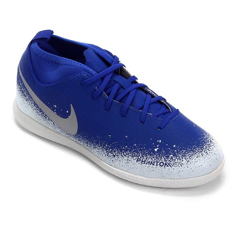 Chuteira Futsal Infantil Nike Phantom Vision Club Df Ic Azul E Branco