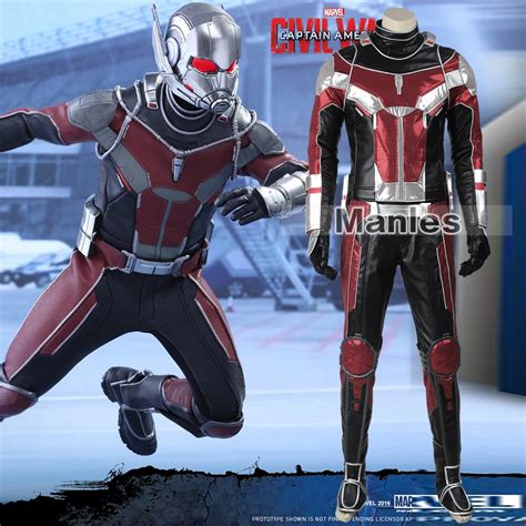 Captain America Civil War Ant Man Cosplay Cosutme Scott Lang Superhero