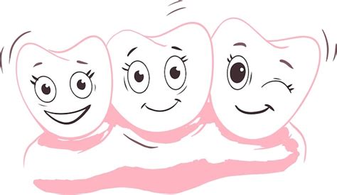 Premium Vector Drawn Smiling Teeth On The Gum World Dentist Day