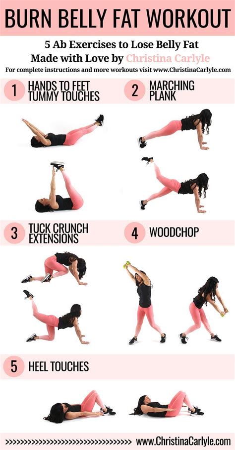 Belly Fat Exercises For Women At Home Exercise Poster