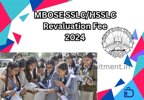 Mbose Sslc Hsslc Revaluation Fee Meghalaya