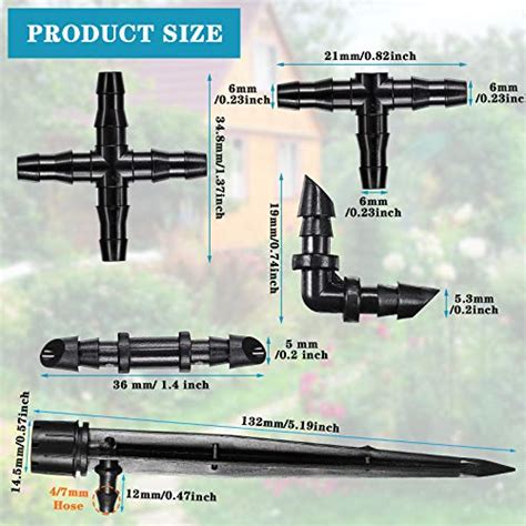 Irrigation Fitting Kit Drip Irrigation Connectors Hose Connectors Includes 80 Single Barbed