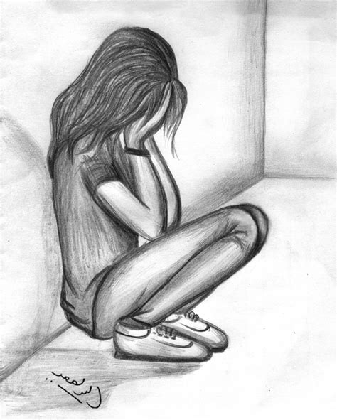 Depressed Girl Crying Drawing Tumblr At Getdrawings Free Download