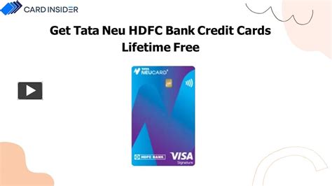 PPT Get Tata Neu HDFC Bank Credit Cards Lifetime Free PowerPoint