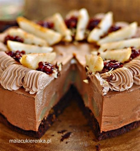 Tort Czekoladowy Z Gruszkami Przepis Ma A Cukierenka Cheesecake