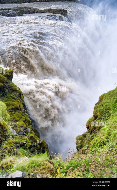 Powerful Gullfoss Waterfalls In Iceland Stock Photo Alamy