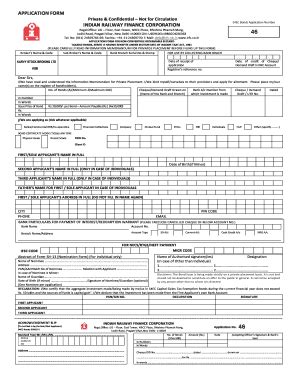 Indian Railway Application Fill And Sign Printable Template Online