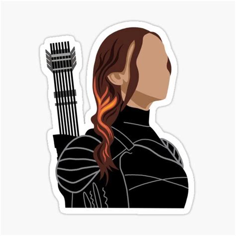 Pegatinas Katniss Everdeen Hunger Games Aesthetic Stickers Cool Stickers