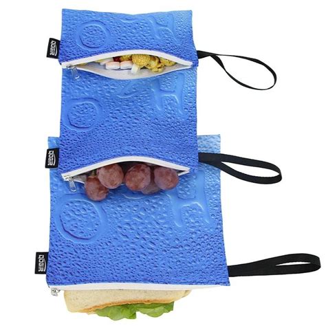 Insulated Reusable Food Sandwich Bag With Zipper Closed Buy Reusable