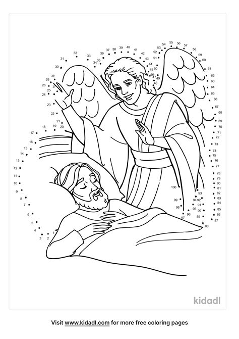 An Angel Visits Joseph Coloring Page Coloring Pages