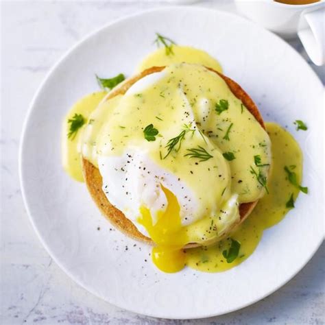 Poached Egg Muffins With Herby Hollandaise Cook With Mands Recipes Cooking Food