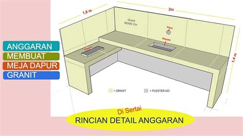 Gambar Ukuran Meja Dapur - 56+ Koleksi Gambar