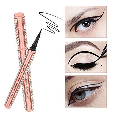 4d Silk Fiber Eyelash Mascara Precision Liquid Eyeliner Set Black Ultra